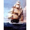 DIY 5D Diamond Painting Sailboat Diamond Embroidery Ship Cross Stitch Full Round Round Drill Mosaic Manual Art Gift Home Decor