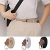 Women Belt Adjustable Pins Wide Elastic Band Poreless Stretch Belt Roll-up Free Braided Belt Fashion Accessory