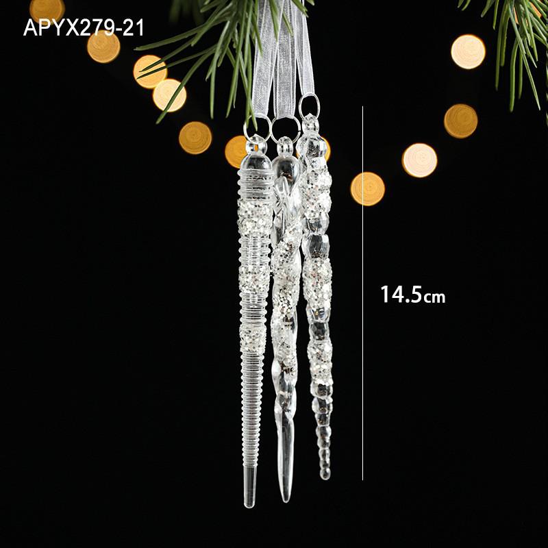 Transparent Acrylic Angel Ornament - Ice Crystal Christmas Tree Decoration