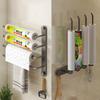 Multi-Purpose No Drill Shelf Roll Holder Kitchen Towel Rack Storages Organization Floating Wall Shelves Kitchen Accessories