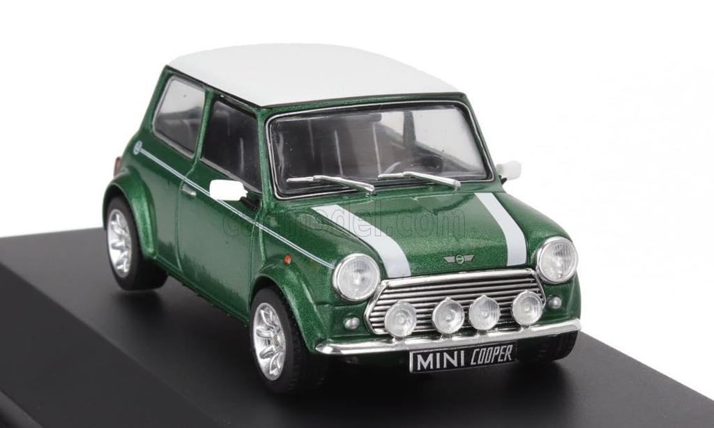 Solido Mini Cooper Sport 1994 Green with White Stripes 1/43