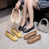 Soft-soled Mary Jane Shoes Round Head Shallow Mouth Spring and Summer New Commuting Versatile One-word Strap Single Shoes Flat-soled Women's Shoes