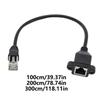 1m/2m/5m Long 100M CAT5e Ethernet Extension Cord RJ45 Male To Female Extender Cable Line with Screw Panel Mount Design
