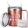 Livole Day Birthday Anniversary Gift for Stainless Steel with Vacuum Coffee Coffee with Rose a Good Mother's Gift, Gift, Mom, Mug, Insulated, Lid,