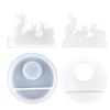 3D Candlestick Silicone Mold t/Pine Forests Shaped Candle Stand Molds Gypsum Candle Holder Mould Home Decorations