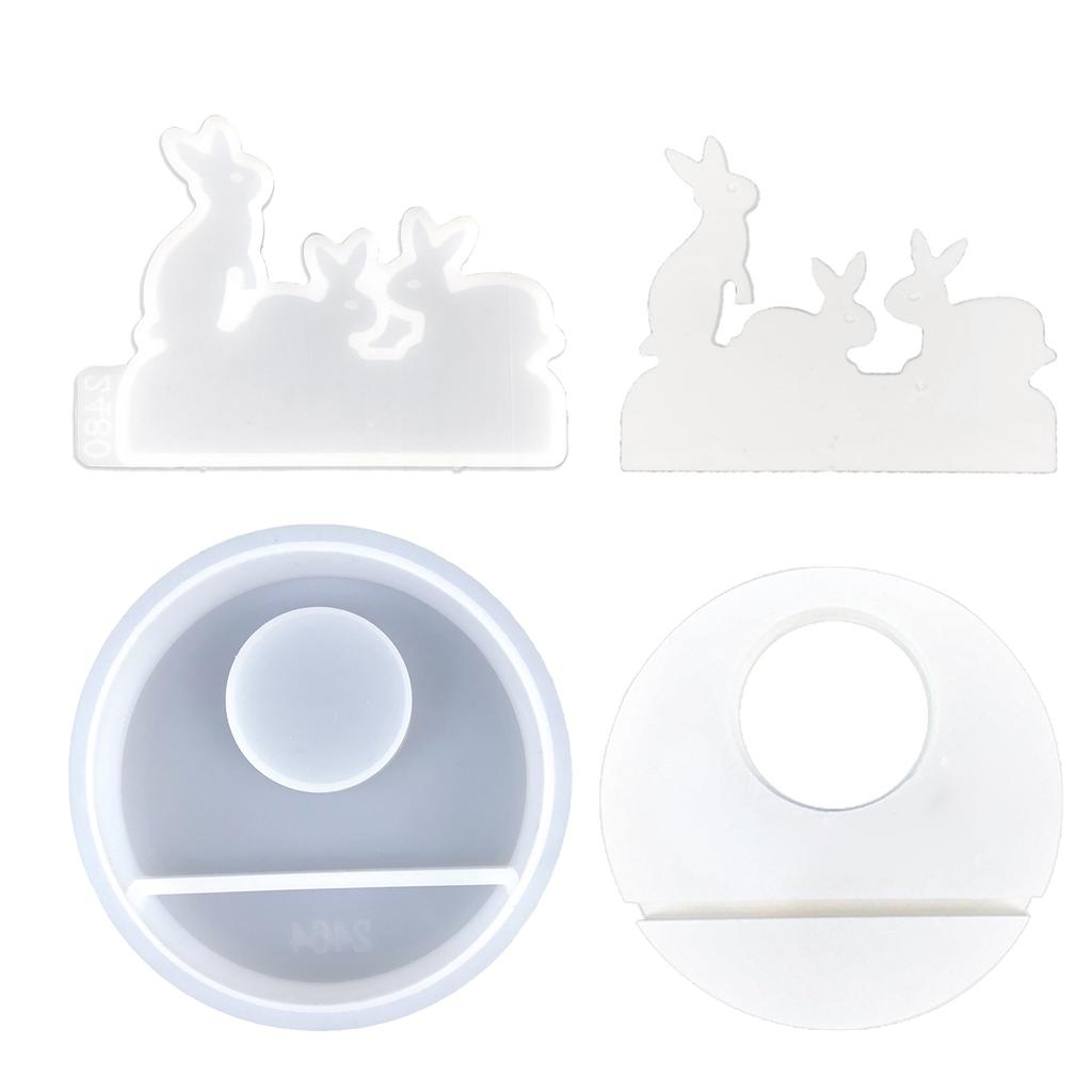 3D Candlestick Silicone Mold t/Pine Forests Shaped Candle Stand Molds Gypsum Candle Holder Mould Home Decorations