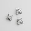 S925 Sterling Silver Leaf Handmade Bracelet Buckles & DIY Macrame Beading Materials