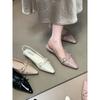 Beautiful French Pointed Bow Bag Head Sandals New Niche Design Sense Versatile Commuter Dating Women's Shoes