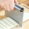 Stainless Steel Dough Pastry Scraper Pizza Cutter Chopper with Measuring Scale Multipurpose Cake Bread Separator Scale Knife