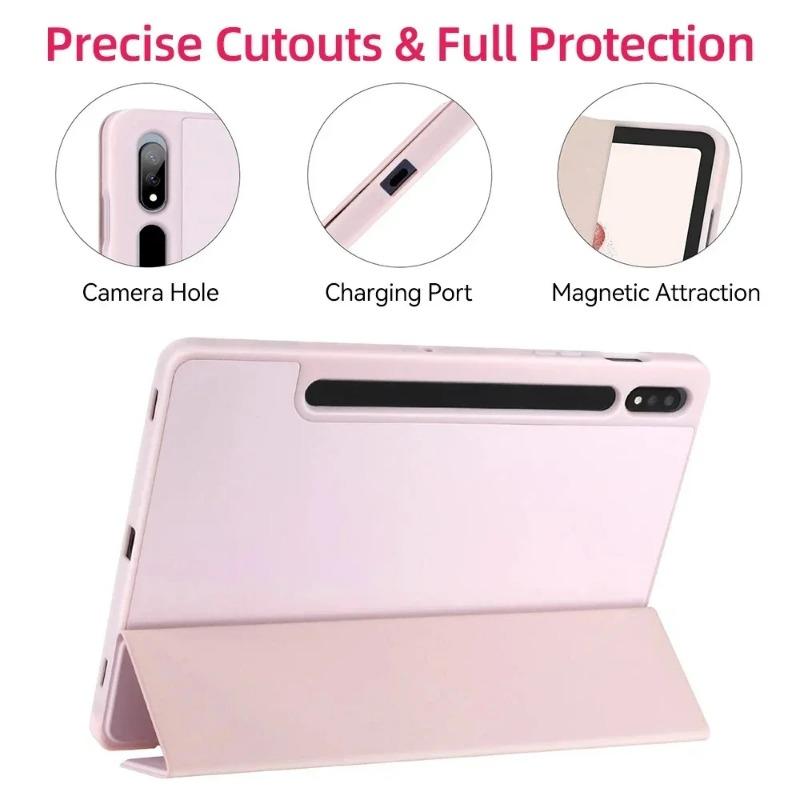 Tablet Flip Smart Leather Case for Samsung Galaxy Tab S10 Plus S10+ 12.4 S10 Ultra 14.6 2024 S9 FE S8Plus S7 FE A9 A8 S6 Lite