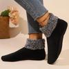 Thickened Winter Woven Thermal Cashmere Socks Floor Socks Women Carpet Home Plus Socks Velvet Sleep Socks Slippers Boat Socks