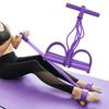 6-Tube Sit-up Pedal Resistance Band with Handle Multifunction Tension Rope Elastic Yoga Pedal Puller Body Stretching Trainer Home Gym Workout