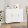 812492 vidaXL White Buffet 90x34x80 Cm Engineered Wood