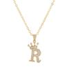 Zircon Crown Necklace New Necklaces Fashion Women's Necklace Pendant Simple English Letter Necklace