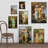 Renaissance Aesthetic Hans Zatzka Painting Reproduction Prints Poster Noble Lady In The Garden Canvas Painting Wall Art Cuadros