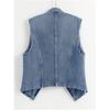 Women's Spring and Summer New Thin Section Denim Vest Temperament Embroidery Jacket