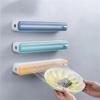 2 In 1 Plastic Wrap Cutter Cling Film Dispenser Tin Paper Aluminum Foil Parchment Paper Storage Cutting Box Kitchen Package Tool