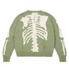 Unisex Skull Jacquard Streetwear Pullover Sweater - Long-Sleeve Hip-Hop Style
