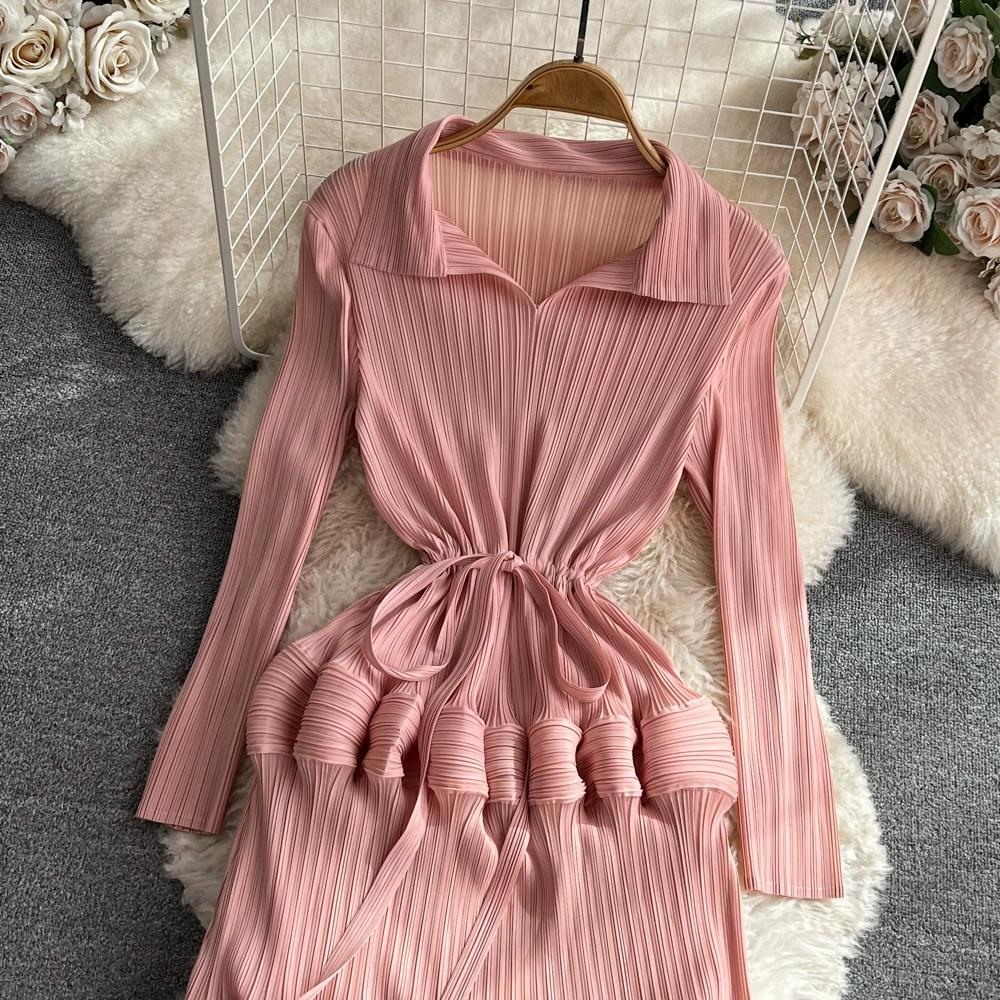 Spring Autumn Women Full Sleeve Solid Big Elastic Oversized Sheath Party Dresses