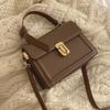 Spot Versatile Ins Messenger Bag Women's 2025 New Trendy Retro Portable Small Square Bag Niche Texture Shoulder Bag