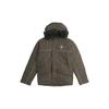 Originals Trefoil Casual Sports Windproof Warm Hooded Down Jacket Men Outerwear Brown FL1418