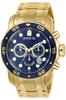 Pro Diver Quartz 48mm Case Gold Stainless Steel Strap Blue Dial 0073 Genuine Imported Product [Invicta] Men's [Item]