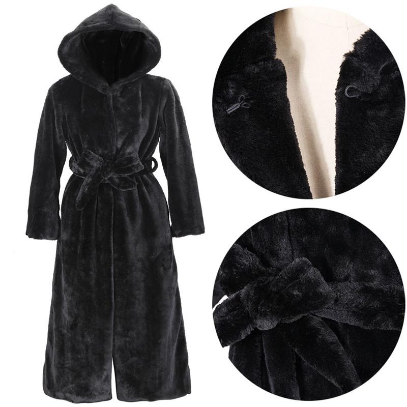 Autumn Winter Warm Jacket New Fashion FurCoats With Belt Woman Casual Loose Faux Fur Overcoat Jacket Long Hooded Mink Fur Coats