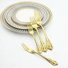 Gold Dinnerware Vintage Tableware 18/10 Silverware Stainless Steel Flatware Dinner Knife Fork Spoon Wedding Xmas Western Cutlery