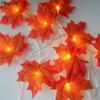 Garland String Light Battery Operation Red Maple Leaf Thanksgiving Decor Lamp Fairy String Light for Home Holiday Party Lighting