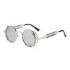 SHAUNA Retro Metal Punk Sunglasses Round Women Gothic Spring Steampunk Shades Men UV400