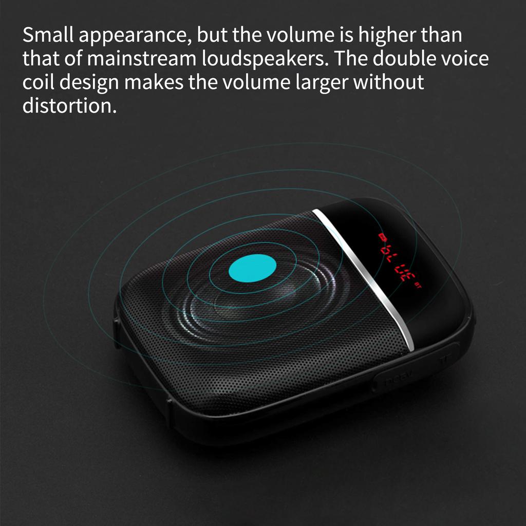 Portable Voice Amplifier for Teachers with Wired Microphone Headset Waistband Rechargeable Personal