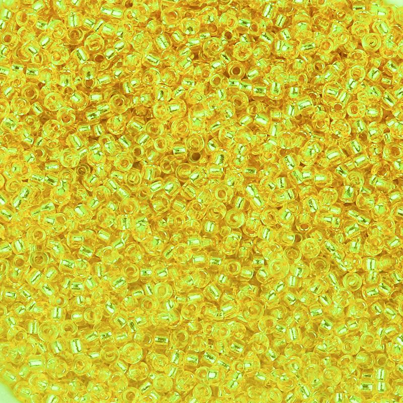 2mm Colored Transparent Silver Core Glass Seed Beads for DIY Jewelry Accessories