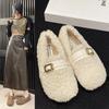 Fashion New Fashion 2024 Casual Women's Shoes Loafers Fur Slip-On Shoes Flat Comfortable Women's High Quality