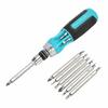 DURATECH Screwdriver Replacement Screwdriver Driver Set 12-IN-1 Quick Release Ball Grip Plus Minus Torx Square Ratchet Driver Bit 6 Pieces Furniture A