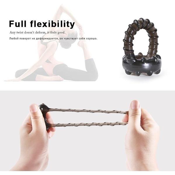 Men Male Soft Silicone Ring Round Men Time Delayed Rings Hoop Couple Lover