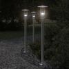 VidaXL Outdoor Floor Lamps 3 Pcs Silver 100 Cm Stainless Steel, Outdoor Ground Lighting, Ground Lighting of 4006352