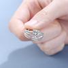 Lindon Classic Copper Zircon Ring Ladies Jewelry Wedding Promise Party Gift