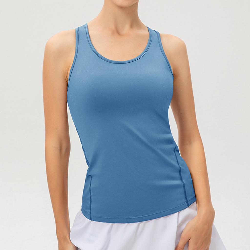Women's Top Solid Color Sports Fitness Running Yoga Quick Drying Vest
