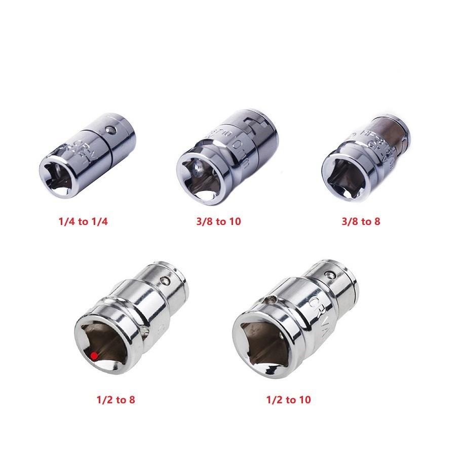 1/4 3/8 1/2 Ratchet Socket Adapter Universal Socket Hex Bit Holder Converter Drill Bit Adapter