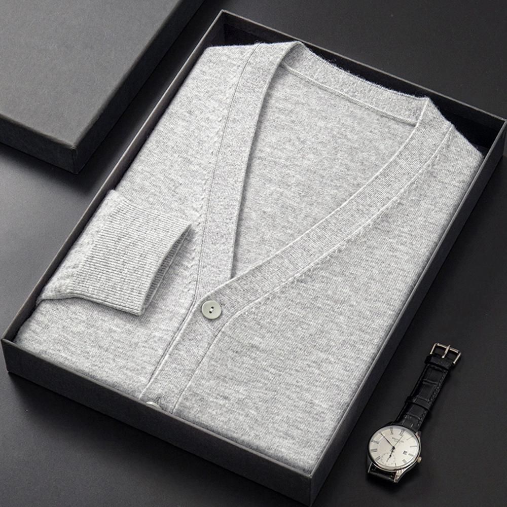 Winter New Cardigan Men Clothing Fashion Button Decor Super Large