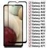 9D Protective Glass On For Samsung Galaxy A02 A12 A32 A42 A52 A72 F41 F62 M02 M12 Tempered Glass Samsung A01 A21 A31 A51 A71 Screen Film