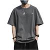 Short Sleeve Solid Round Crew Simple Cool Cut and Sew Everyday Korean Strength Underwear X-cross Men's T-Shirt, Cotton, Sports, Casual, Stylish,