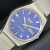 AUTOMATIC VINTAGE SEIKO 5 JAPAN 6349A MENS BLUE COLOR DIAL WATCH A701326-5 R206a-a701326