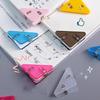 Colorful Plastic Triangle Book Corner Clips and Storage Folder Set