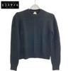 20AW Black H-pattern Wool Pullover Knit Tops 34 blackUsed