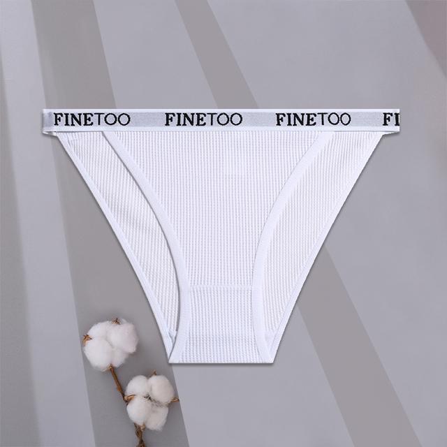 FINETOO 1PC Women's Cotton Panties S-XL Low-Rise Waffle Underwear Sexy Letter Briefs Ladies Comfortable Panties Female Lingerie