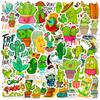 50 Original Small Fresh Cactus Stickers Ins Wind Plant Notebook Scooter Water Cup Sticker Hand Account Sticker