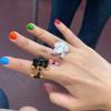 Jewelry Accessories Cartoon Dachshund Ring Dripping Oil Funny Finger Buckle Elephant Ring Couple