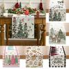 1PC Xmas Tree 33*183cm Table Cover New Year 2026 Table Runner Merry Christmas Decoration Snowman Table Decor Christmas