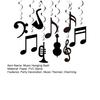 Music Note Hanging Swirls Decorations Musical Foil Whirl Cutout Spiral Ceiling Decoration for Music Theme Party Wedding Baby Shower Birthday Supplies